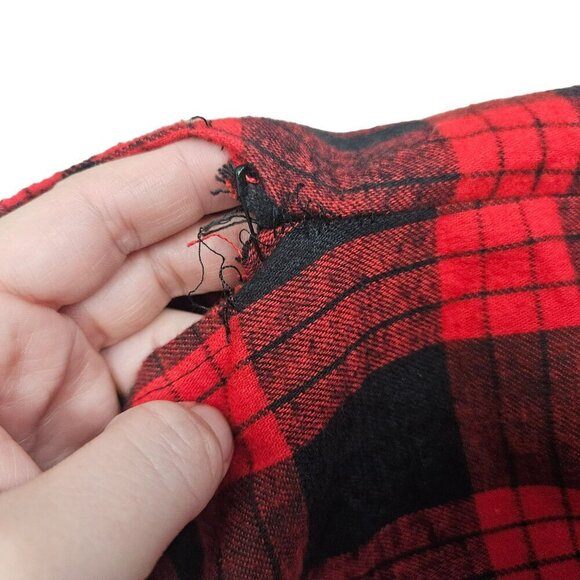 Omo Norma Kamali 80s Red & Black Buffalo Plaid Puffer Sleeping Bag Car Jacket OS - Picture 7 of 14